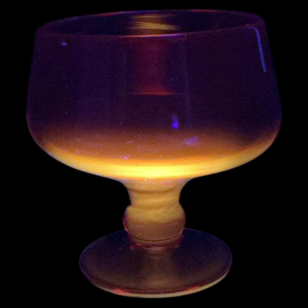 Blenko Tangerine Hand Blown Glass Footed Bowl Pedestal Compote 6.75 inches MCM - Picture 2 of 11